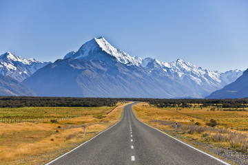 Mount Cook, der Höchste Berg Neuseelands, Alpen,Südinsel