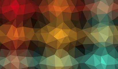 Low Poly abstract background with colorful triangular polygons