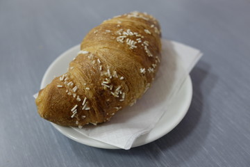 croissant on the table