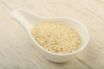 Raw rice heap
