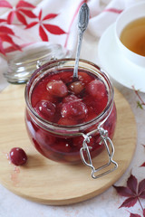 Homemade red grapes jam