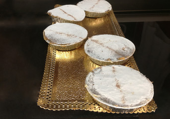 pastry cakes in trays