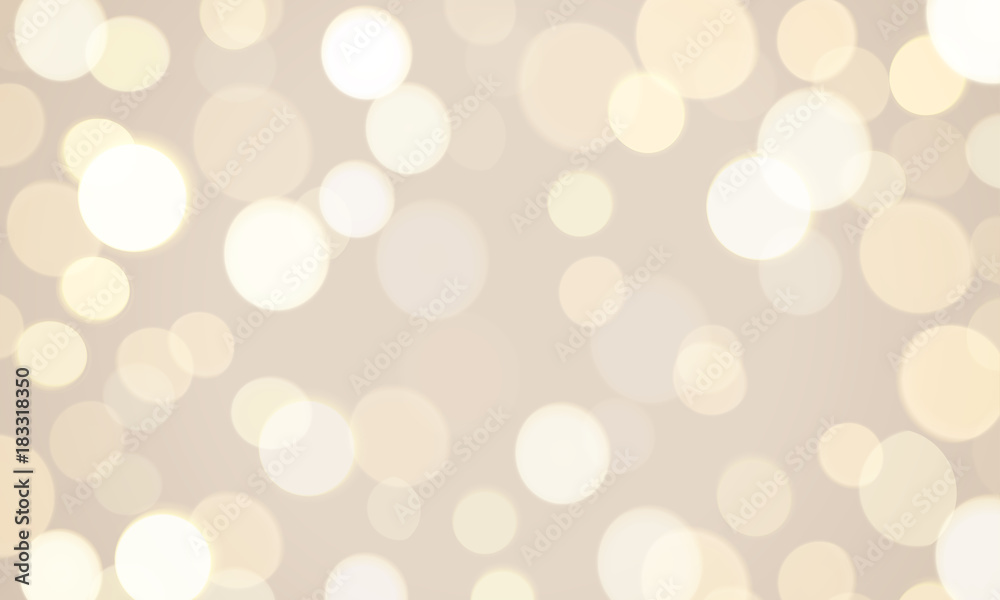 Wall mural Abstract light glitter glow effect background. Vector defocused sun shine or golden and white sparkling lights and glittering glow blur and bokeh for festival or celebration background template