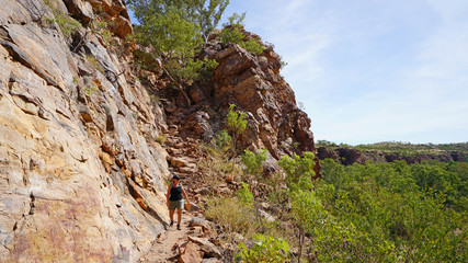 Woman hiking in Lawn Hill National Park - Queensland, Australia