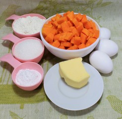 Pumpkin and shortcake cake classic American dessert