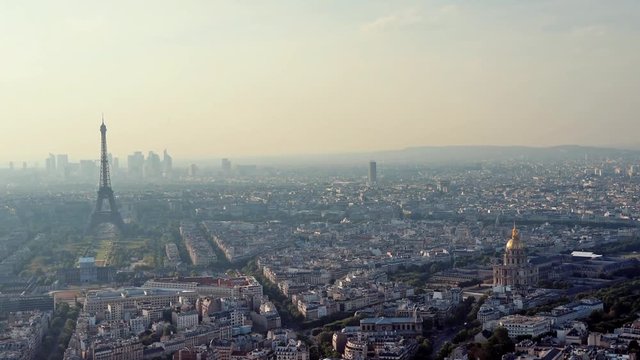 Paris panoramic view from above