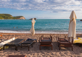 The beautiful resort Saint Stephen (Sveti Stefan), Adriatic Sea, Balkan Peninsula, Montenegro, Europe