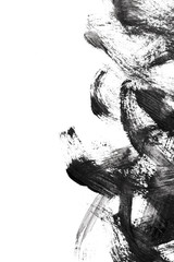 Black brush strokes