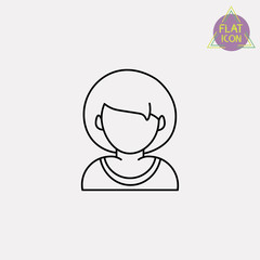 housewife avatar line icon
