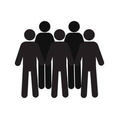 Crowd silhouette icon