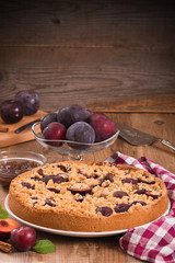 Plum tart. 