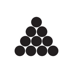 biliard triangle icon illustration