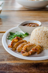 Thai grilled chicken rice.