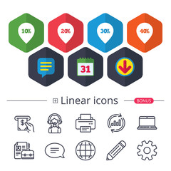 Sale pointer tag icons. Discount symbols.