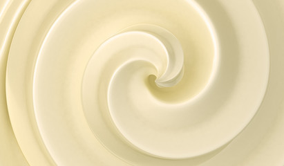 Sweet vanilla cream background. 3D rendered illustration.