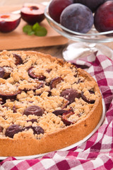 Plum tart. 