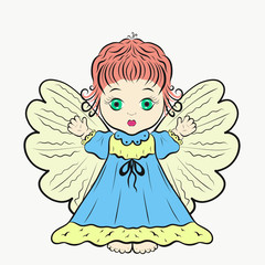 Little cute angel or fairy