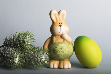 Easter. Egg. Rabbit. Holidays. Fashion photo. 