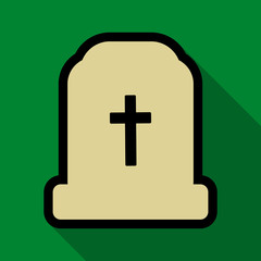 Fototapeta premium Flat icon with shadow grave