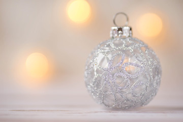 Christmas decoration in the form of silver ball