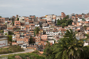 Fototapeta na wymiar View of Brazilian favela