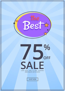The Best Night Sale Banner with Moon and Stars