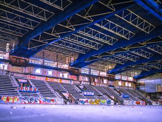 Obraz premium Abandoned stadium with stands