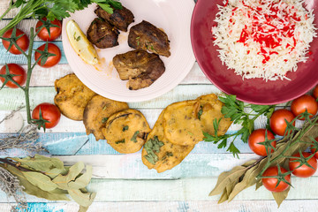 Tasty Indian food mix pakora