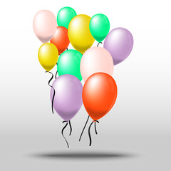 Colorful of balloon bunch, Vector, Illustration