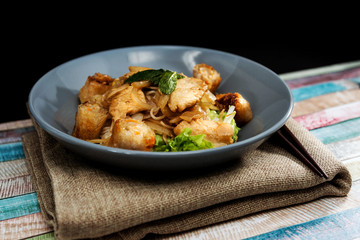 Tasty Vietnamese food  Bo bun rice vermicelli