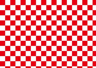 めでたい紅白市松模様　red ＆ white checker pattern