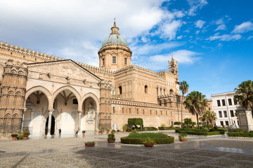 Fototapeta na wymiar Palermo Cathedral is the cathedral church of the Roman Catholic Archdiocese of Palermo located in Sicily southern Italy.
