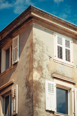 Typical mediterranean facade architecture style