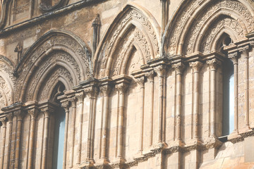 Naklejka premium Palermo Cathedral (Metropolitan Cathedral of the Assumption of Virgin Mary) in Palermo, Sicily, Italy. Architectural complex built in Norman, Moorish, Gothic, Baroque and Neoclassical style