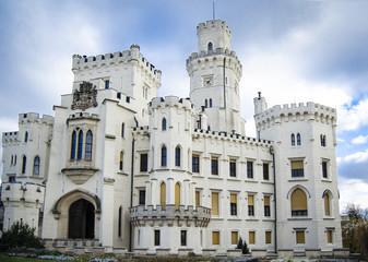 Fototapeta na wymiar Beautiful castle Hluboka in the Czech Republic
