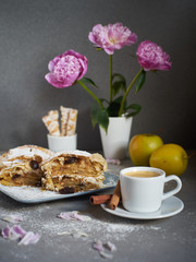 Apple strudel.
