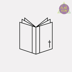 Bible line icon