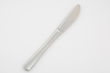 Stainless steel plastic small kitchen dessert spoon isolated white background