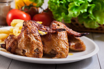 Tasty baked chicken wings