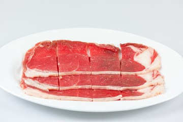 slide raw meat