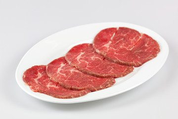 slide raw meat