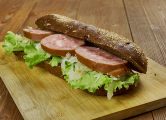 Dutch Sausage and Sauerkraut Sandwich