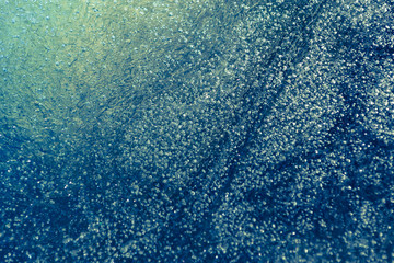 Ice. Natural background. Ice, selective focus, blur.