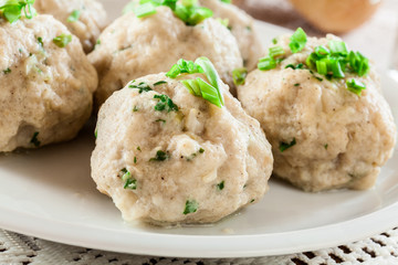 Homemade bavarian bread dumplings