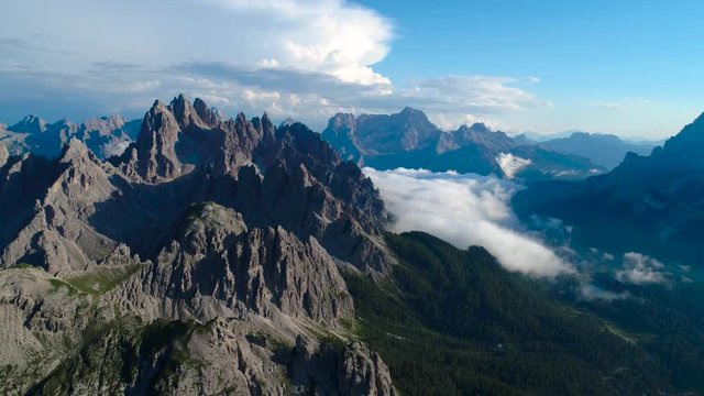 National Nature Park Tre Cime In the Dolomites Alps. Beautiful nature of Italy.