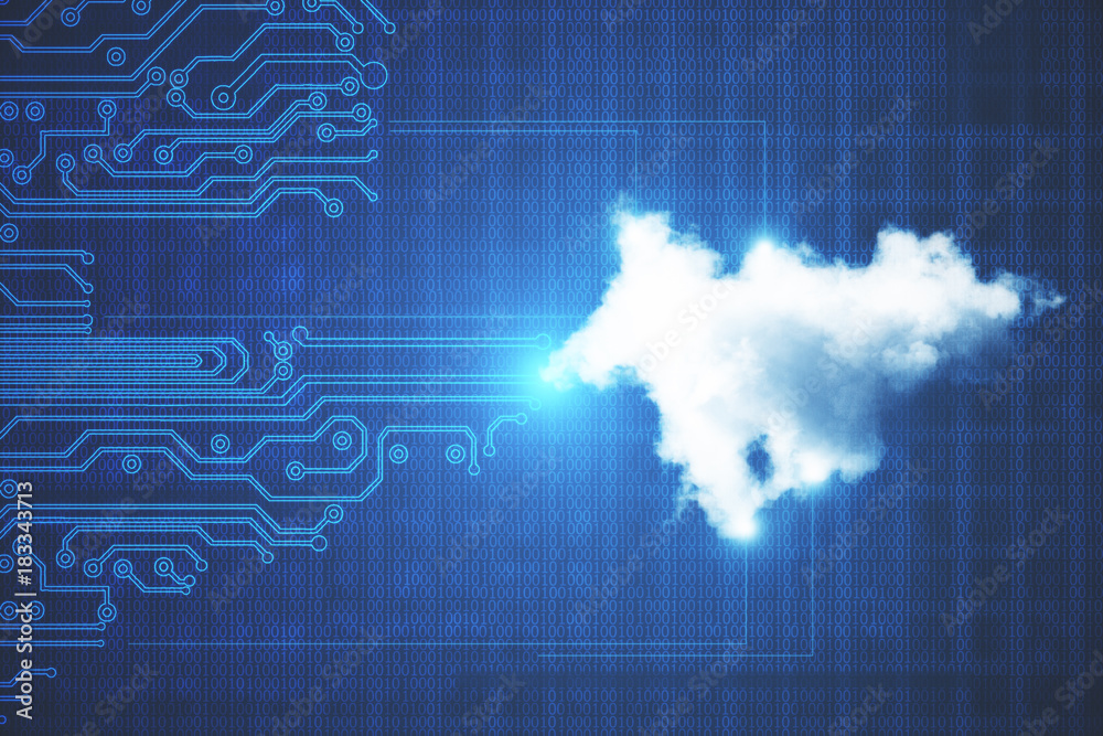 Aufkleber Cloud computing background