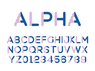 Vector of modern stylized font. Alphebet