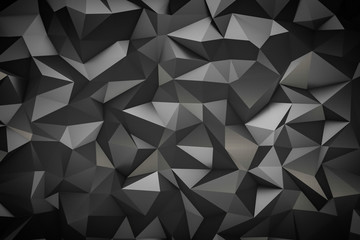 Abstract polygonal triangular surface, Triangle geometrical background. Futuristic concept.3d illustration
