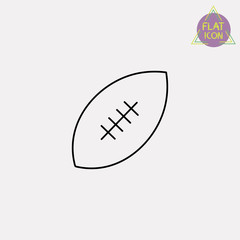 American football ball line icon