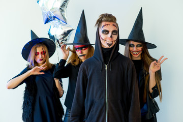 Obraz premium People in halloween costumes